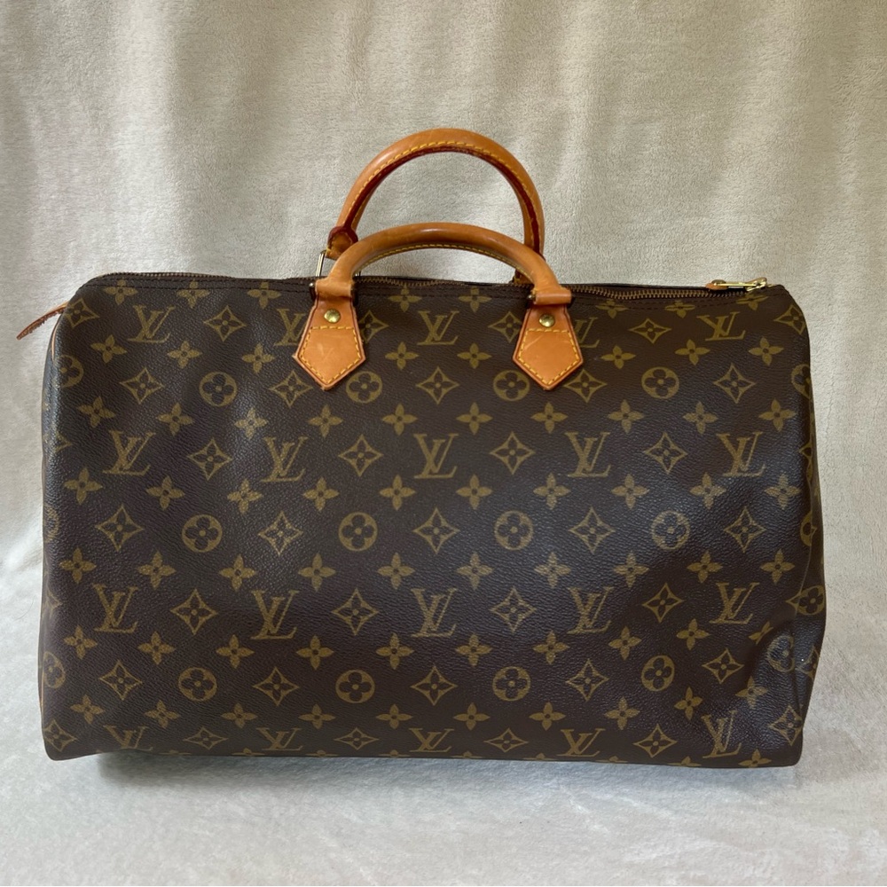 Louis Vuitton Monogram Duffel Bag in Brown and Tan Speedy 40 EUC